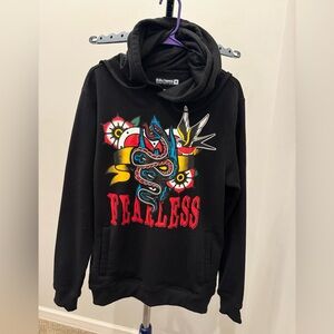 Rebel Minds Fearless men’s hoodie black 
Size M